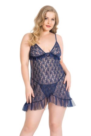 Deluxerie Completo Babydoll Taglia Comoda Pansie