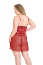 Deluxerie Completo Babydoll Taglia Comoda Perla