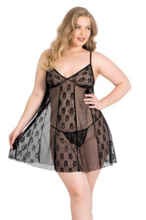 Deluxerie Completo Babydoll Taglia Comoda Petria
